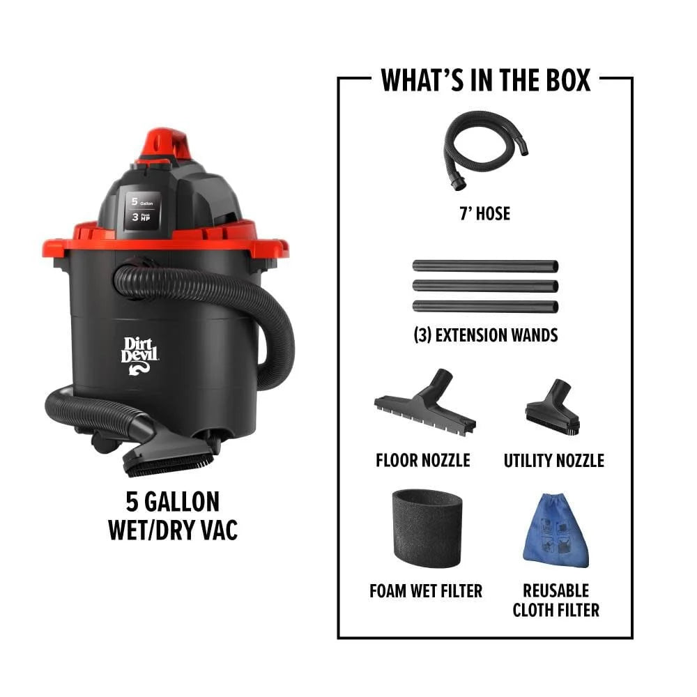 Dirt Devil 5 Gallon Wet/Dry Vacuum
