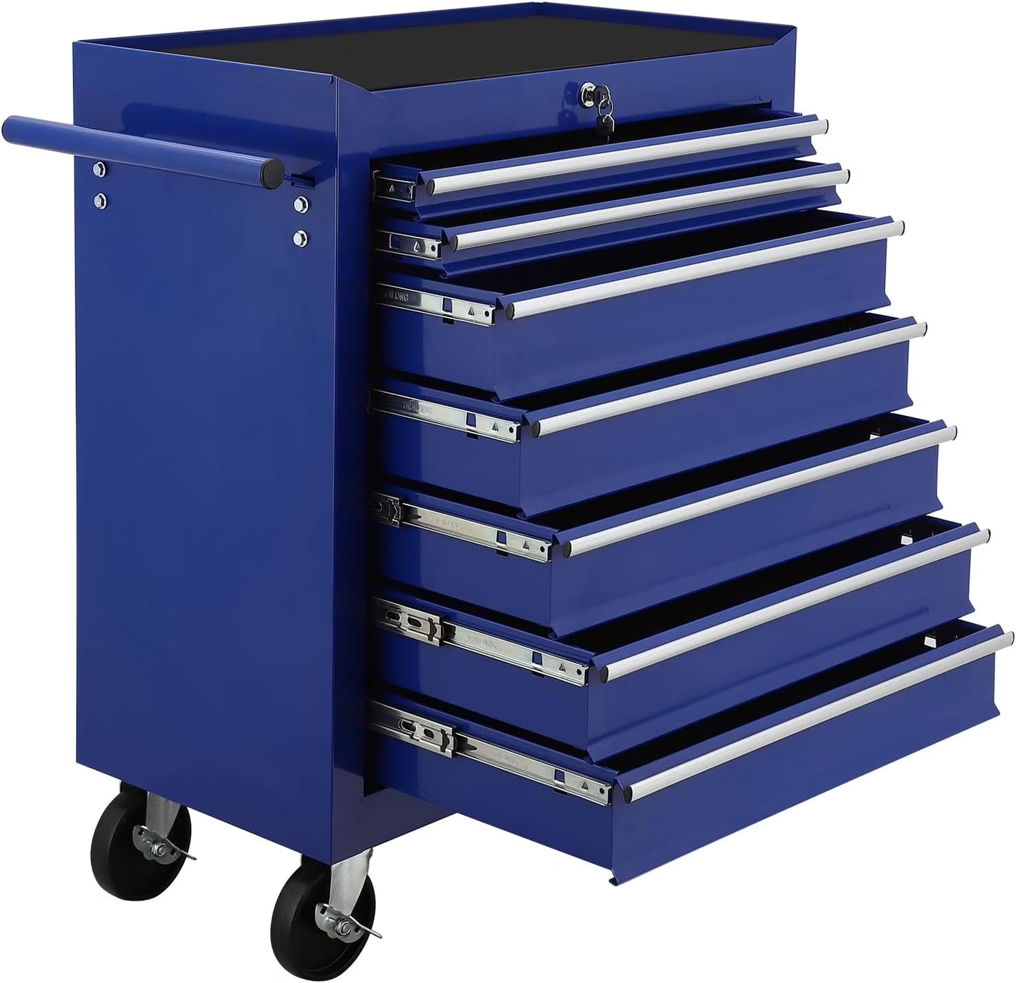 BEIMIMU Tool Chest,7-Drawer Rolling Tool Storage Cabinet, Portable Multifunctional Tool Storage Chest with Locking Mechanism for Garage Workshop Warehouse Repair Shop Metal Tool Cart