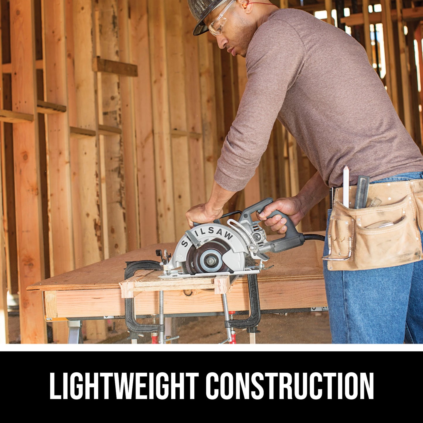 SKIL SPT77W-01 15 Amp 7-1/4'' Aluminum Corded Electric Worm Drive Circular Saw