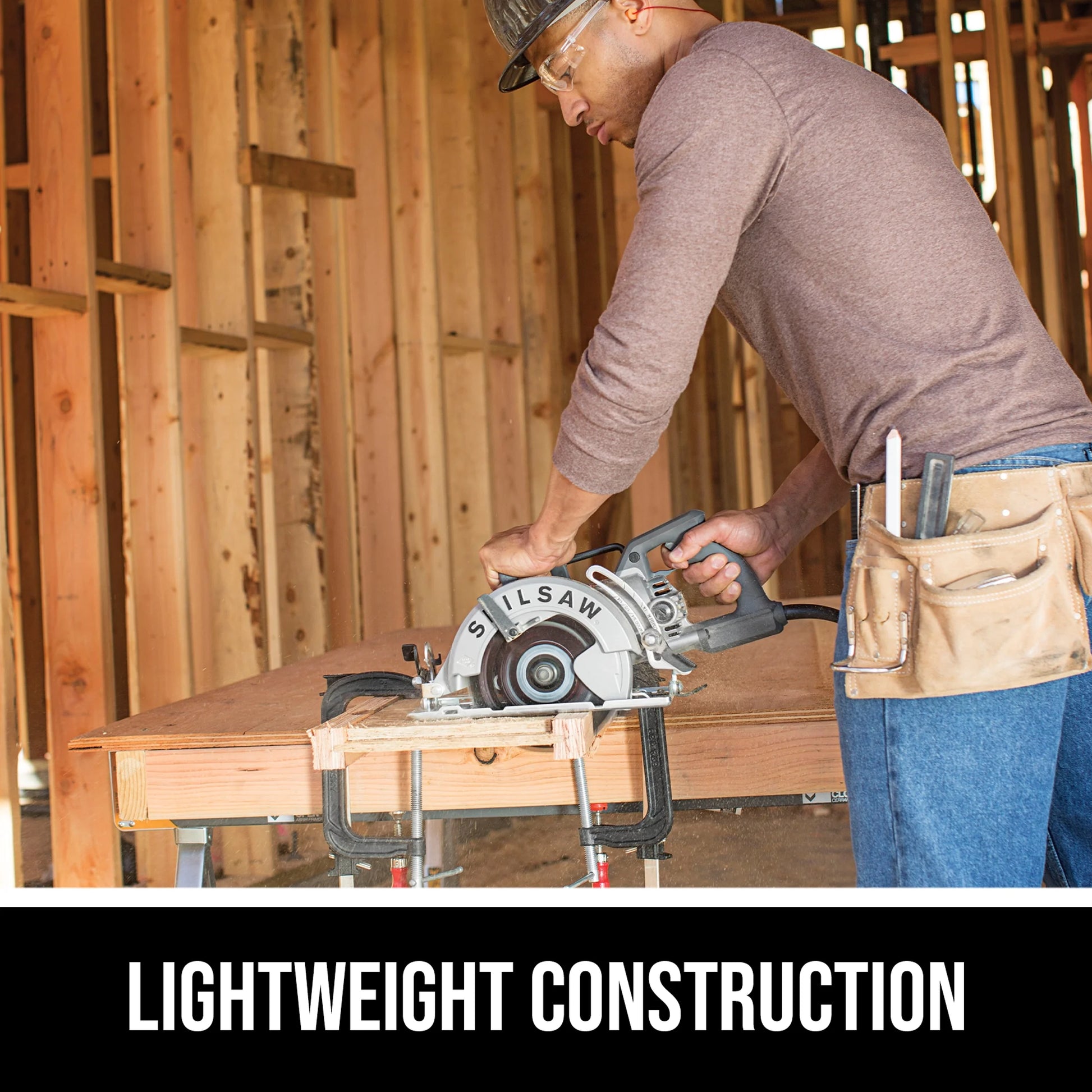 SKIL SPT77W-01 15 Amp 7-1/4'' Aluminum Corded Electric Worm Drive Circular Saw