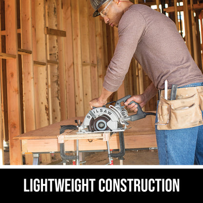 SKIL SPT77W-01 15 Amp 7-1/4'' Aluminum Corded Electric Worm Drive Circular Saw