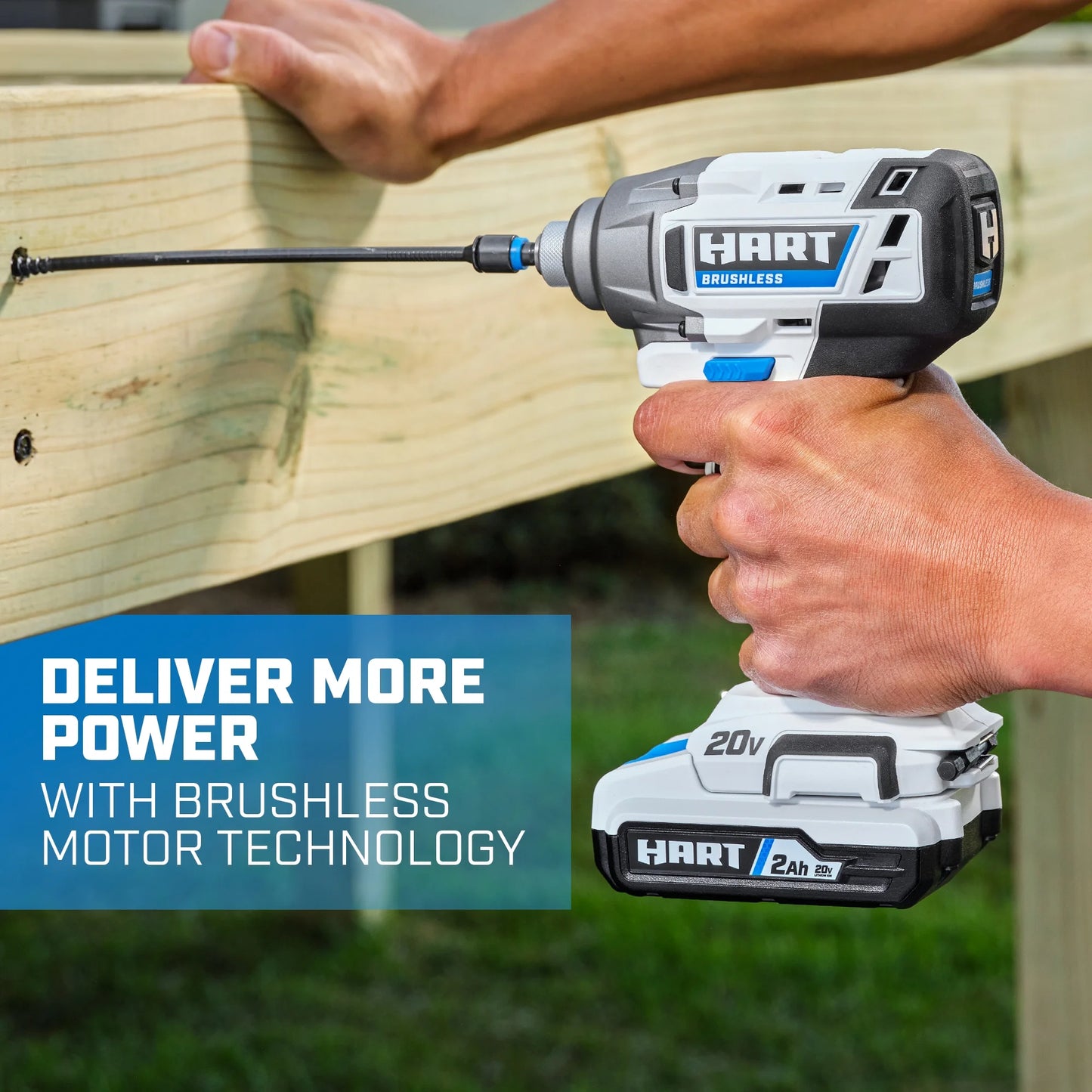 HART 20-Volt Cordless Brushless Impact Driver Kit, Gen 2, 1/4" Hex Collet