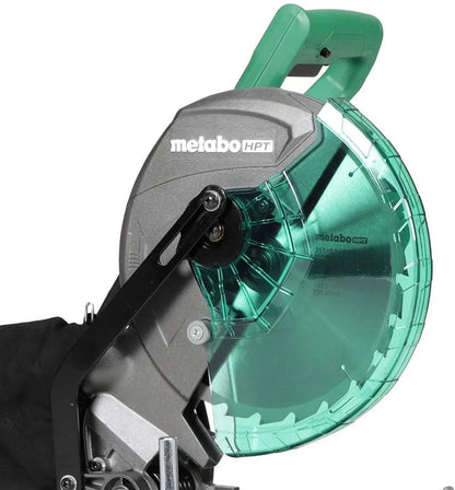 Metabo HPT 10-Inch Compound Miter Saw, Single Bevel, 15-Amp Motor, 0-52 Miter Angle Range, 0-45 Bevel Range, Large Table, 10" 24T TCT Miter Saw Blade C10FCGS