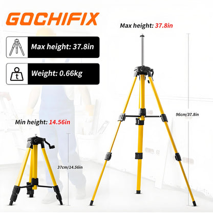 Laser Level,GOCHIFIX 16 Lines 4x360? Green Cross Laser Level Self Leveling with Tripod,Rotating Bracket,Remote Control,Lifting Platform,Rechargeable Battery and Storage Box