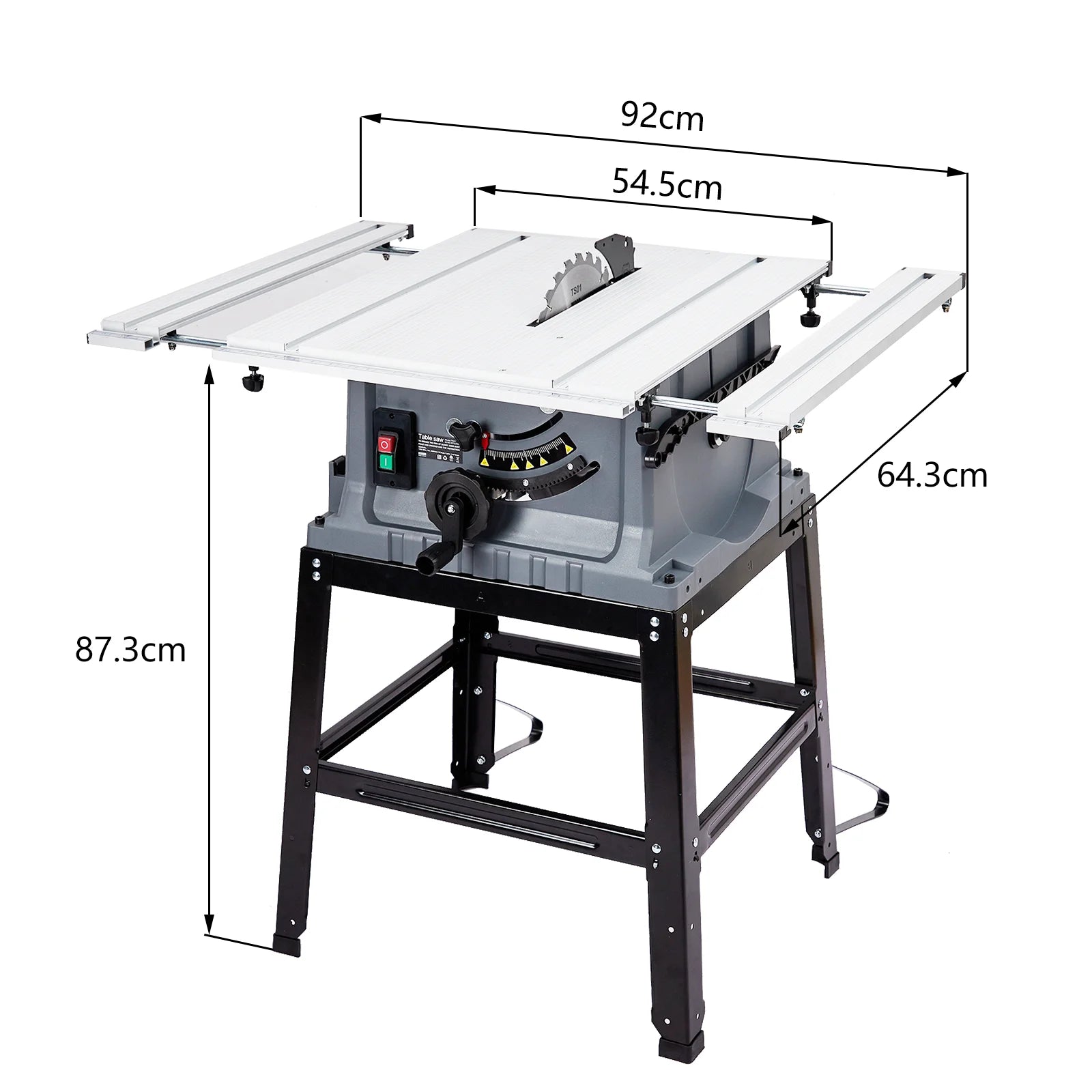 Wpond 1800W, 15A 10in Portable Table Power Saw, 5000 RPM