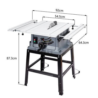 Wpond 1800W, 15A 10in Portable Table Power Saw, 5000 RPM