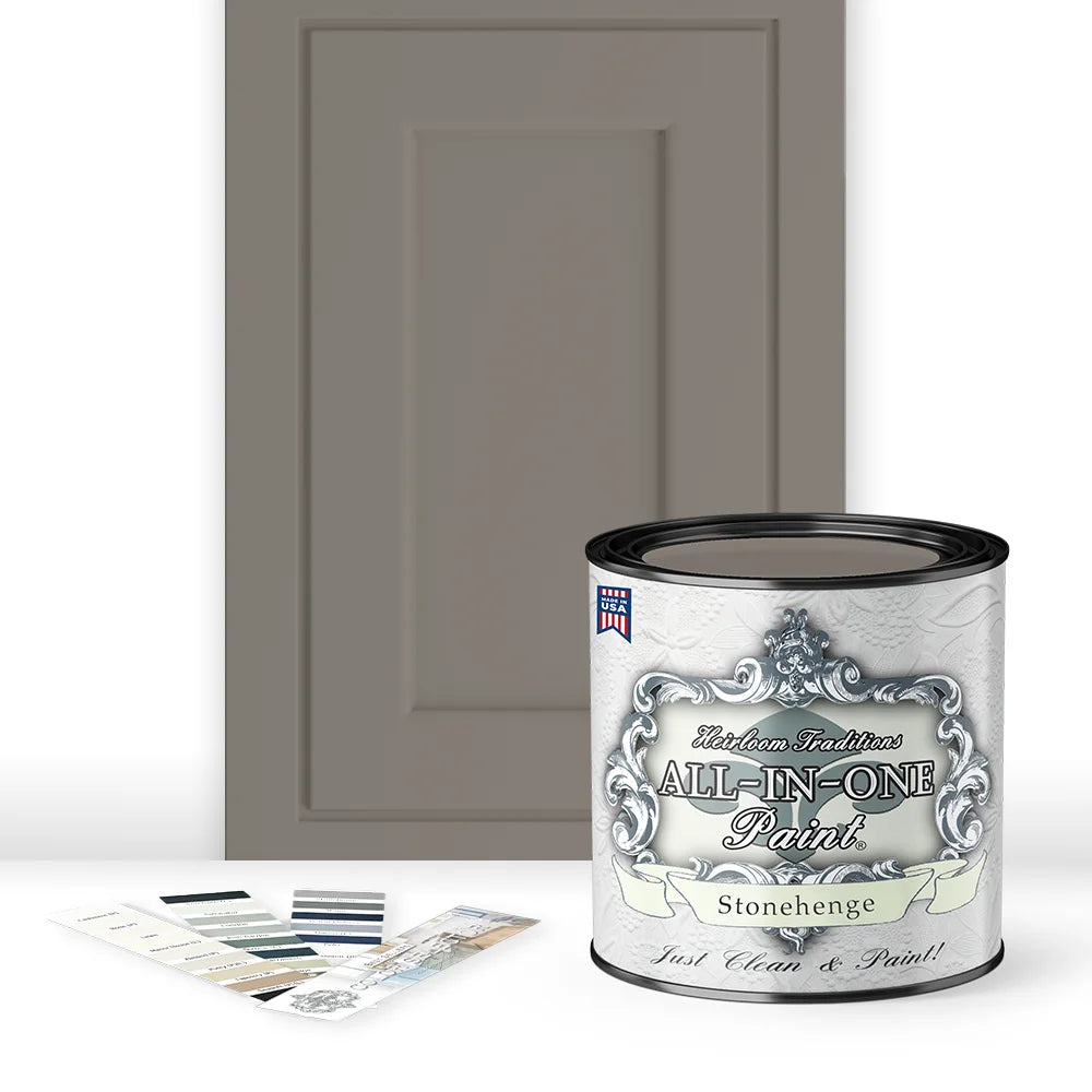 ALL-IN-ONE Paint, 2 Quart Cabinet Paint Bundle and Tool Kit - Cashmere (true white)