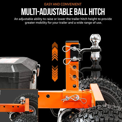 SuperHandy Motorized Trailer Dolly with Tow Tires - 24V, 3600 lbs Towing Capacity, 600 lbs Tongue Weight