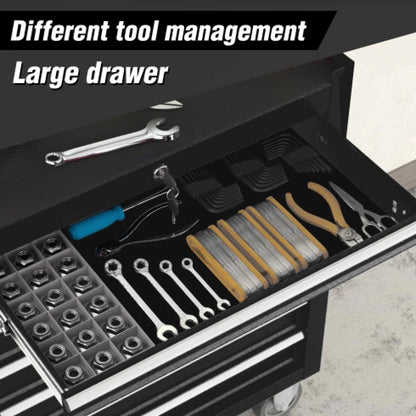 Rolling Tool Chest With 7 Drawer Tool Box With Wheels Multifunctional Tool Cart Mechanic Tool Storage Cabinet For Garage, Warehouse, Workshop, Repair Shop