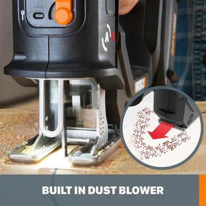 Worx WX550L.9 20V Power Share Axis Cordless Reciprocating & Jig Saw (Tool Only)