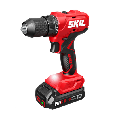 SKIL PWRCORE 20? Brushless 20V 1/2 In. Drill Driver with 2.0Ah Battery and Standard Charger-DL6280B-10
