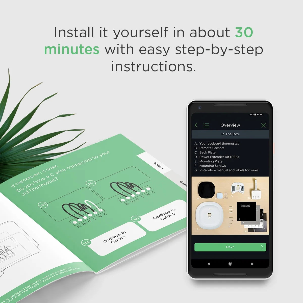 ecobee4 Smart Thermostat + Room Sensors, No Hub Required