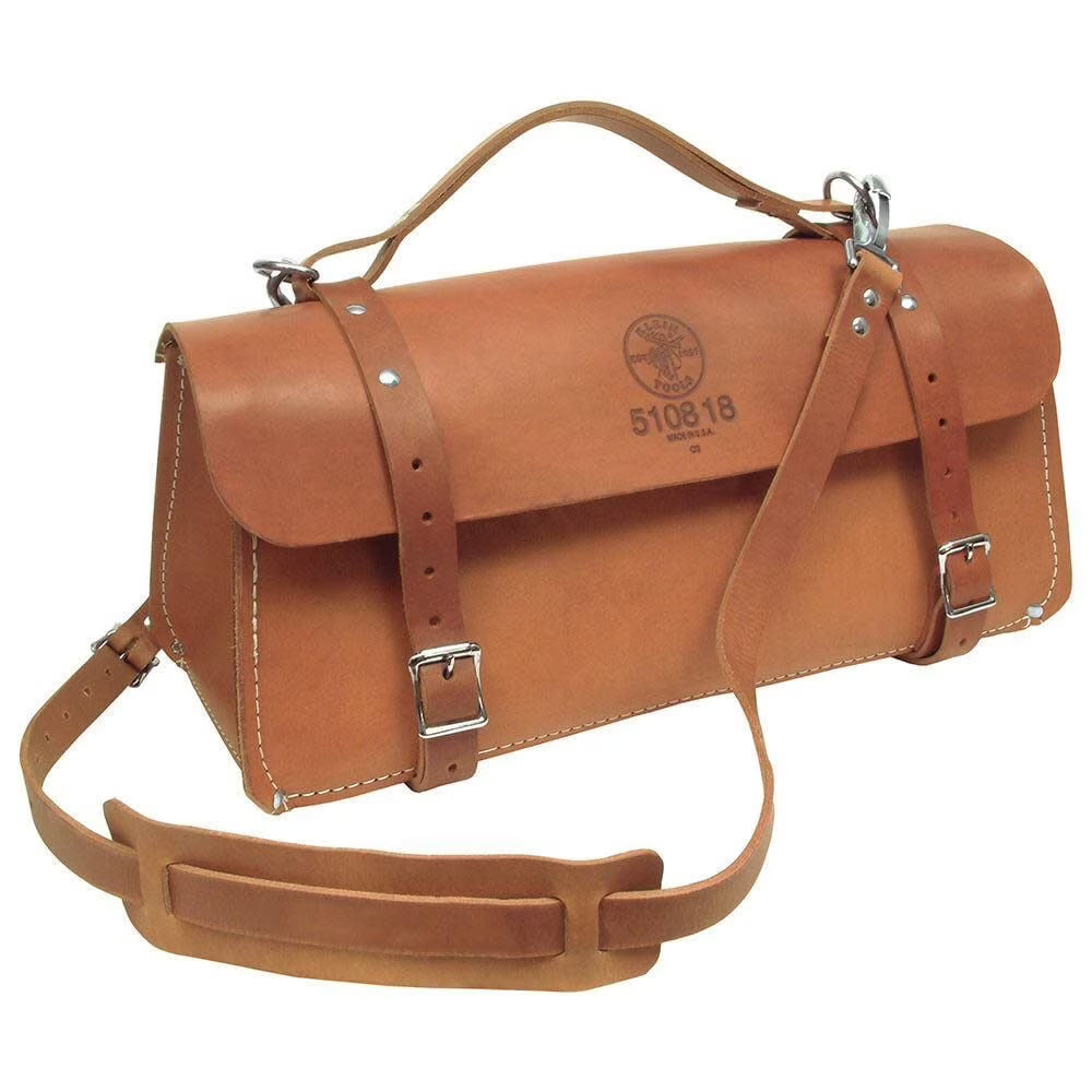 Klein Tools 18In Deluxe Leather Bag