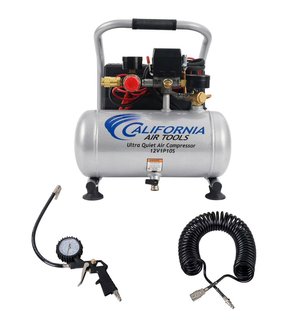 California Air Tools 12V1P10S Light & Quiet .12 Volt, 1.0 Gal. Steel Tank Portable Air Compressor