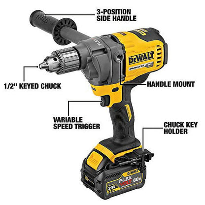 60V 1/2" Mid-Handle Cordless Drill