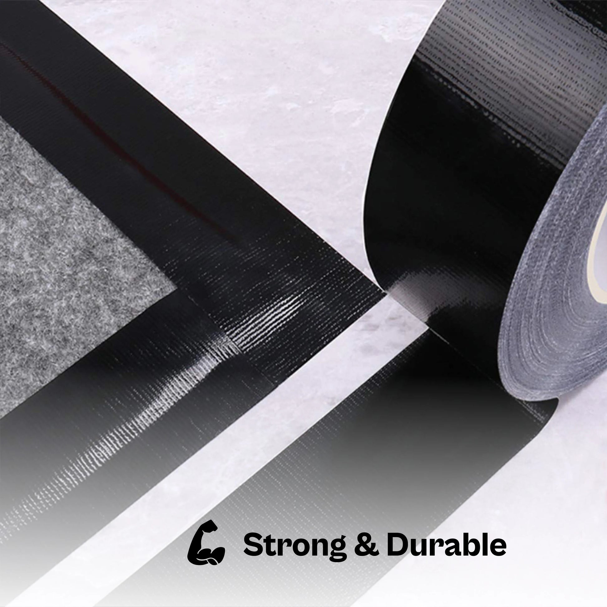 MMBM Duct Tape 2" x 60 Yards Black, 6 Mil Durable Utility Tape for Patching & Box Sealing, 24 Rolls