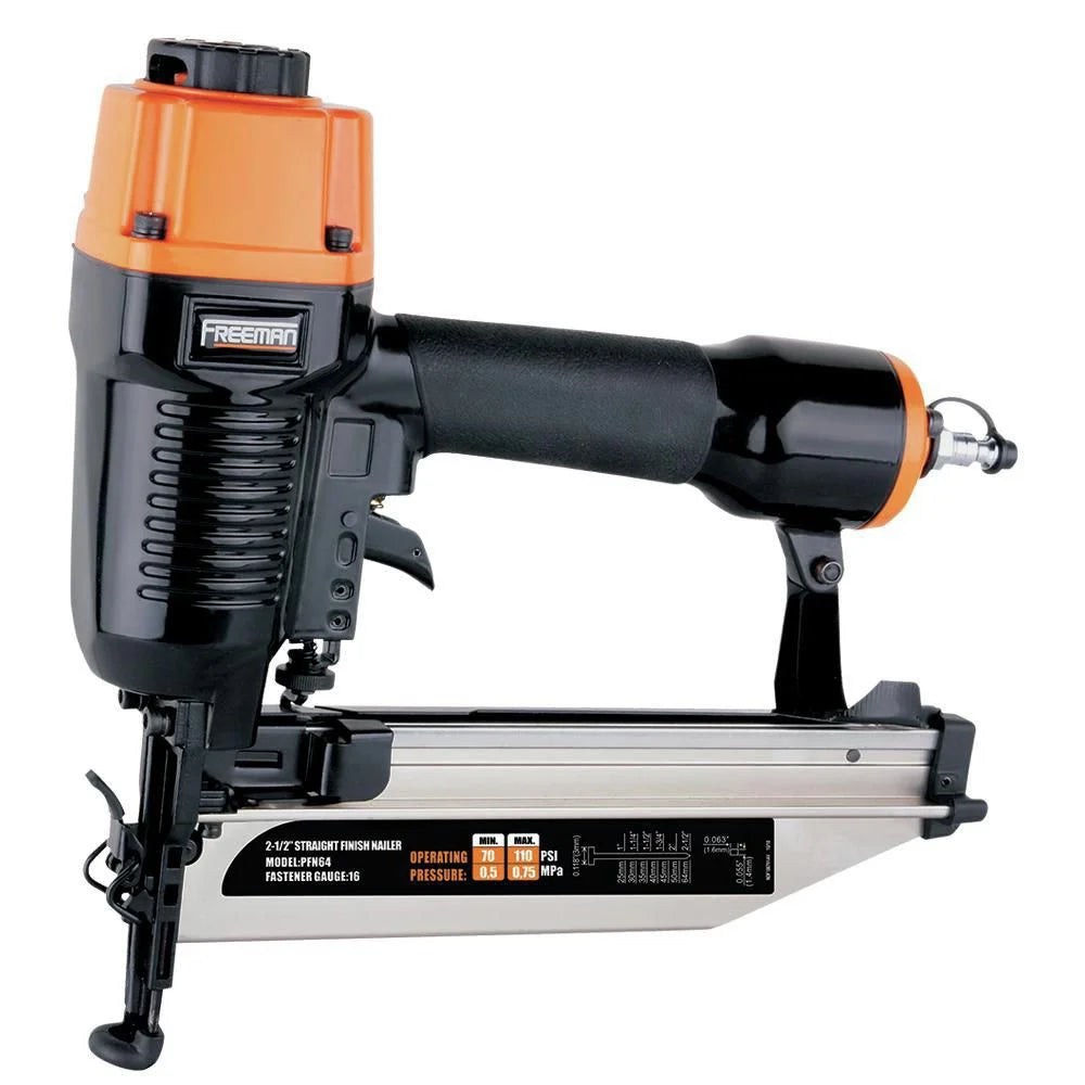 Freeman P9PCK Complete Pneumatic Framing and Finishing Nailer and Stapler Kit with Bags and Fasteners (9-Piece)