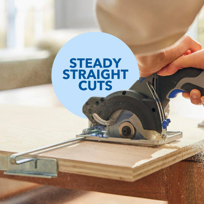 Dremel Blueprint 12V Compact Circular Saw with Integrated Laser Guide, 2Ah Li-Ion Battery and 3 3/8"Multi Material Blade (CS12V-S1)