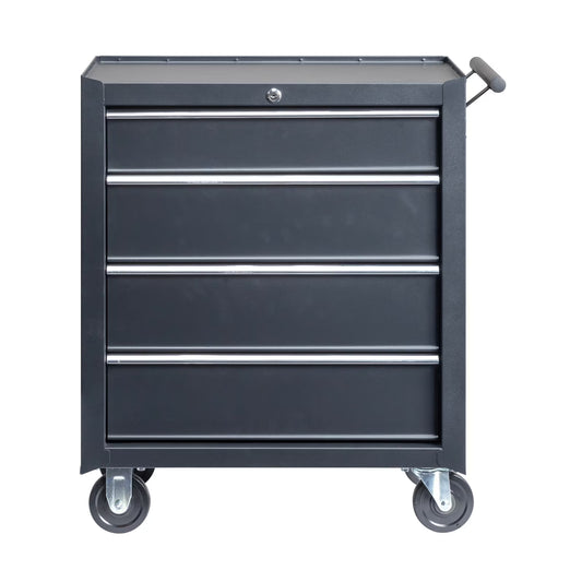 Ktaxon 4-Drawer Tool Chest Rolling Tool Cabinet with Wheels, Black - Portable
