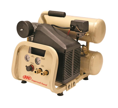 Ingersoll Rand Twin-Stack Portable Electric Air Compressor, 2 HP, 4-Gallon, 4.3 CFM, Model# P1IU-A9
