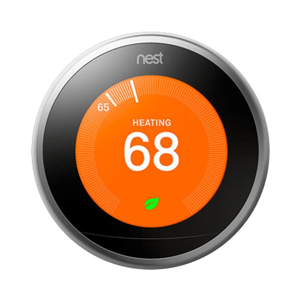 Nest (T3007ES) Learning Thermostat 3rd Gen, Stainless Steel with Deco Gear 2 Pack Wifi Smart Plug