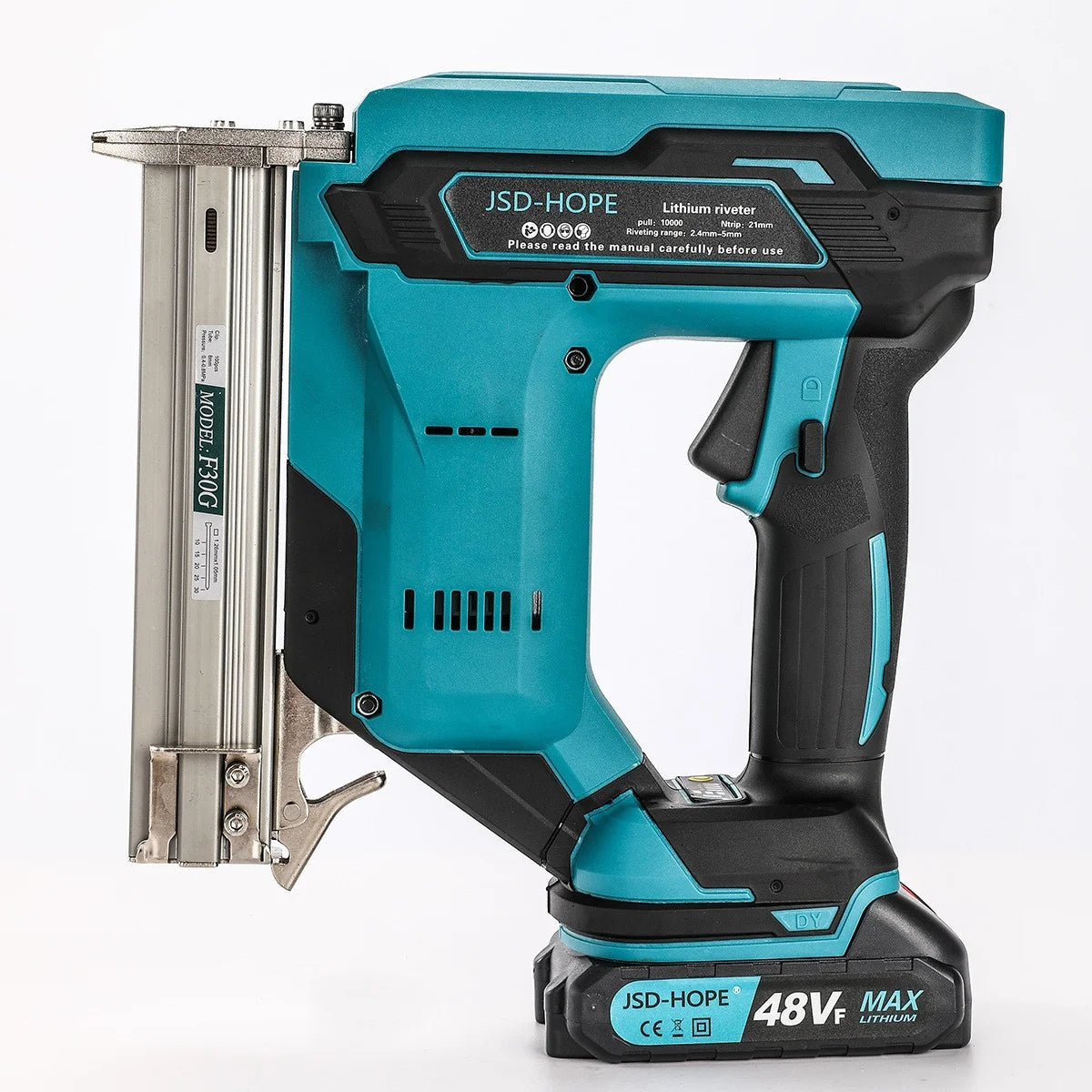 Brushless Cordless Nail Gun - Straight Nail Gun, Staple Nail Gun, Nail Shooter, Pneumatic Nail Gun; Equipped with Lithium Battery and Quick Charger, Suitable for Decorative Carpentry, Cabinets,