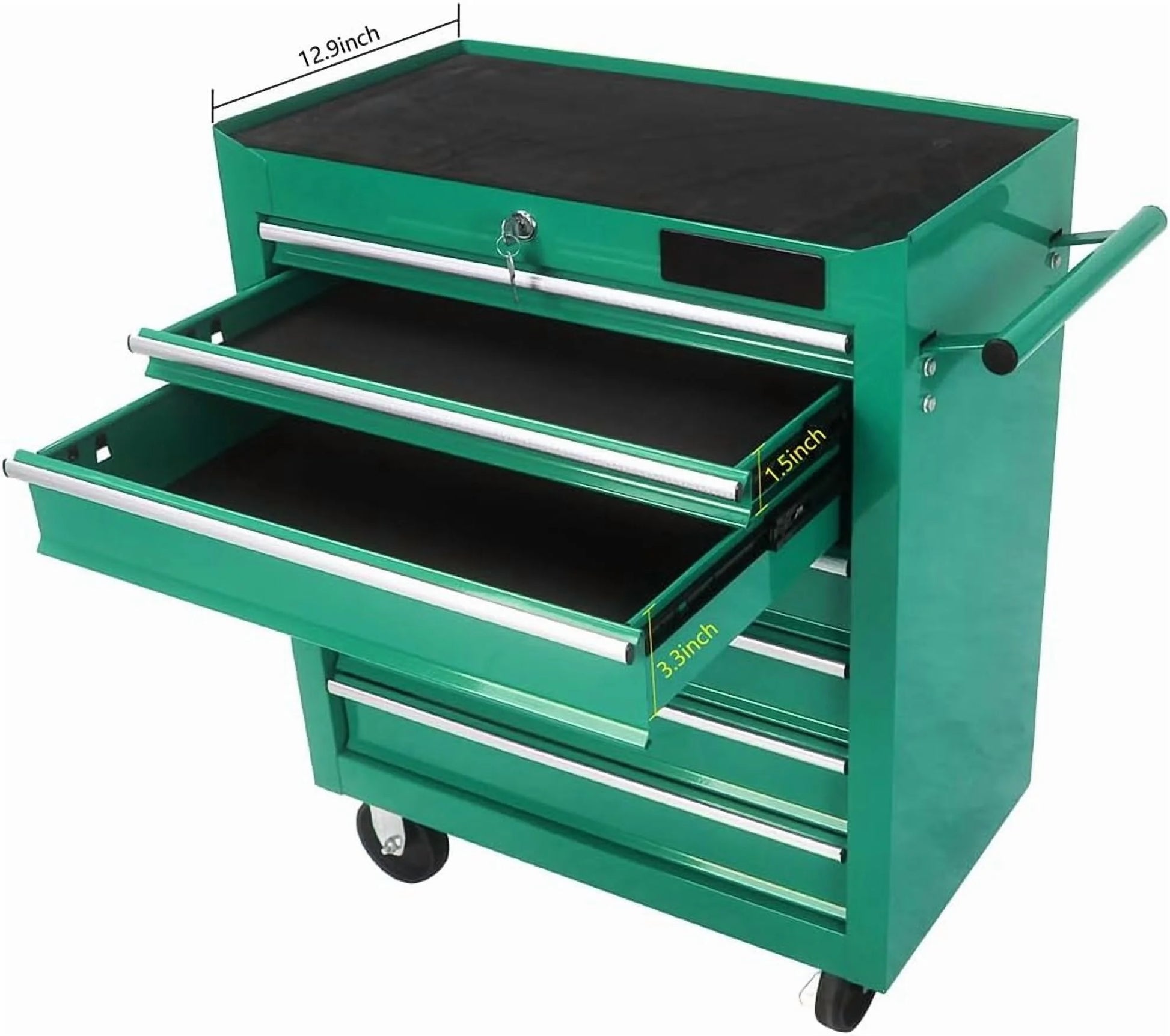 BEIMIMU Tool Chest,7-Drawer Rolling Tool Storage Cabinet, Portable Multifunctional Tool Storage Chest with Locking Mechanism for Garage Workshop Warehouse Repair Shop Metal Tool Cart