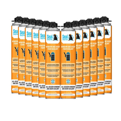 Seal Spray Window and Door Foam No Warp One Component Polyurethane Gun Foam Sealant (Case of 12/23.2oz Cans)