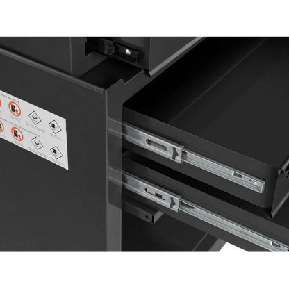 Frontier 24-inch 5-Drawer Rolling Tool Chest and Cabinet Combo, Steel, Black