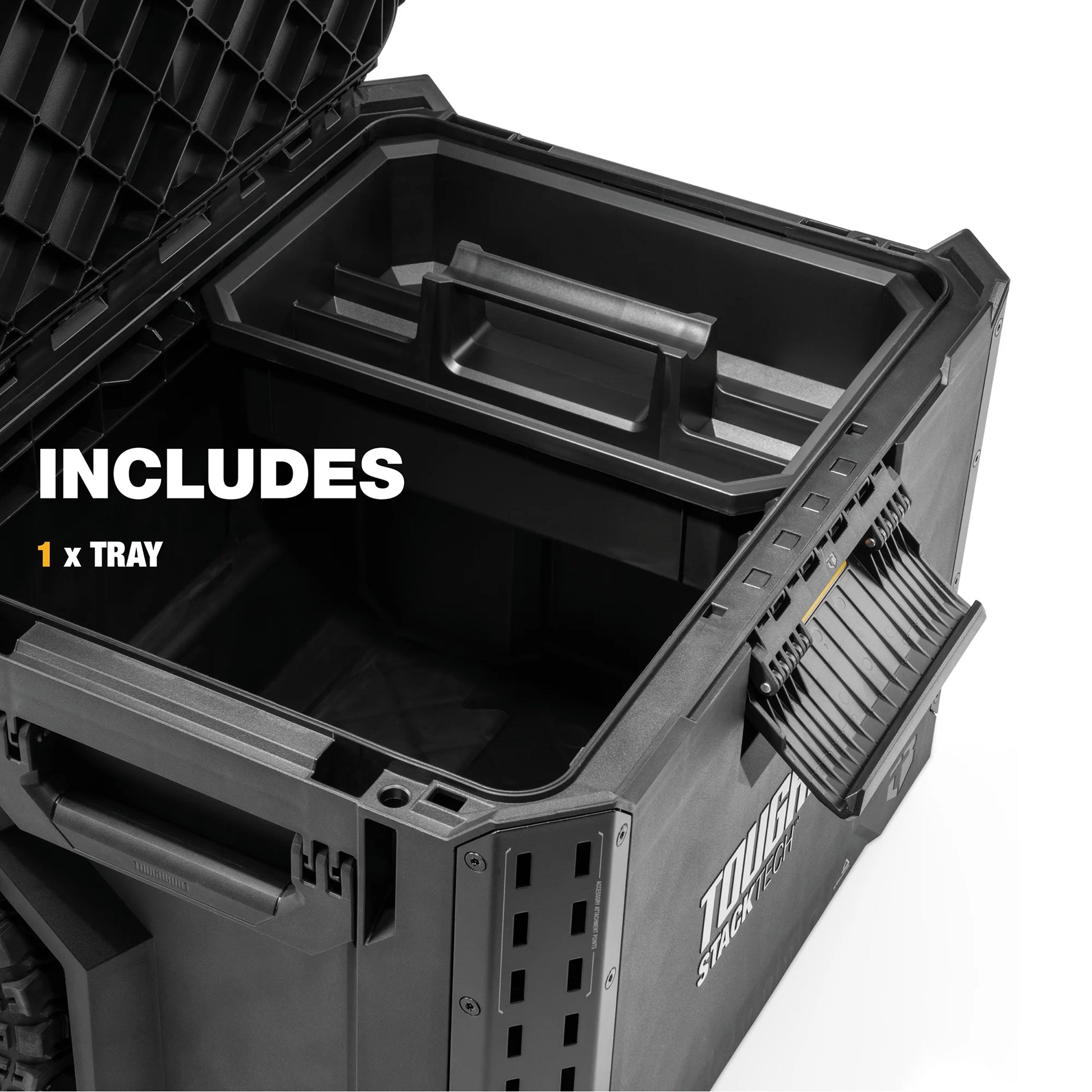 ToughBuilt Portable 2-in-1 Rolling Tool Box with Wheels & Stackable Design
