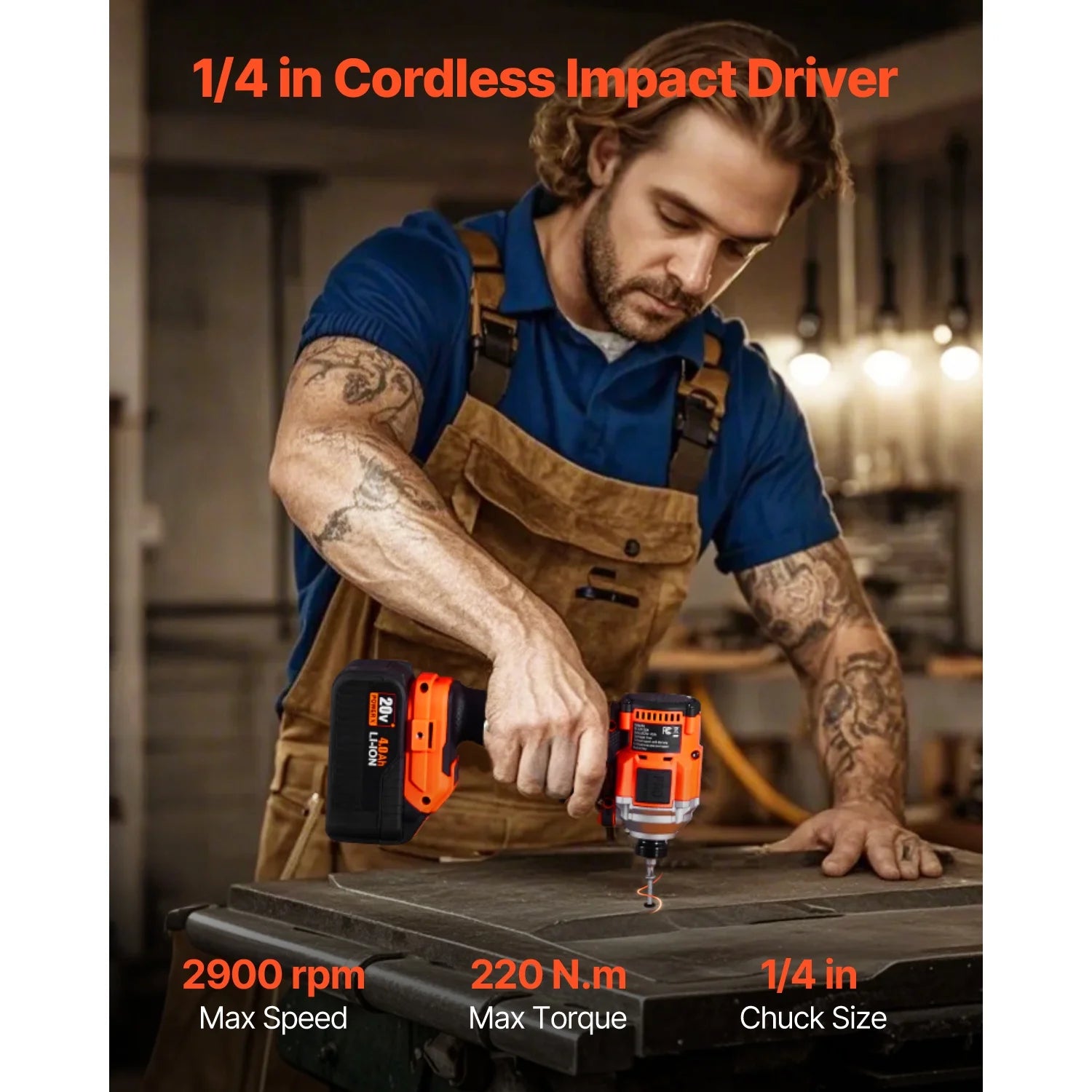 KFFKFF Equipment Set, 20V Brushless 5-Piece Set, Wireless Power Equipment Set, Wireless Drill and Impact Driver, inclusive of 4.0 Ah Batteries, Charging Device, Reciprocal Saw, Round Saw