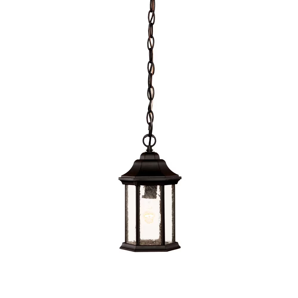 5185BK-Acclaim Lighting-Madison - One Light Outdoor Hanging Lantern - 6 Inches Wide by 12 Inches High