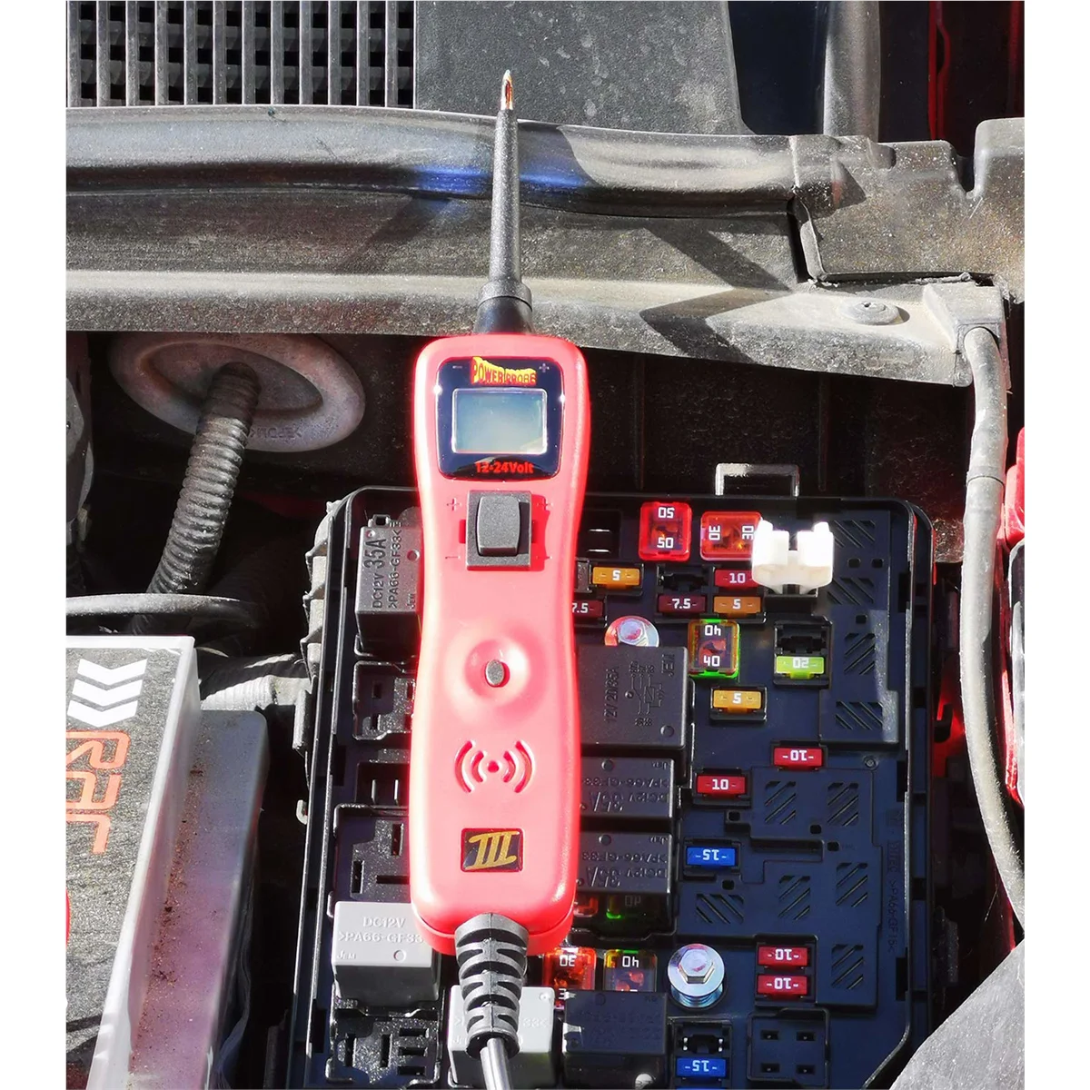 Power Probe PP3 Clam Shell, 12-24V, Red Circuit Tester, Portable Diagnostic Tool