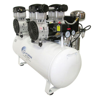 4 HP 20 Gallon 20040DCAD Ultra Quiet and Oil-Free Hot Dog Air Compressor with Air Dryer