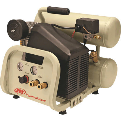Ingersoll Rand Twin-Stack Portable Electric Air Compressor, 2 HP, 4-Gallon, 4.3 CFM, Model# P1IU-A9