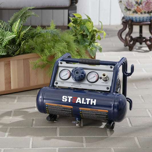1 Gallon Ultra Quiet Oil-Free Electric Air Compressor with 125 PSI Maximum Pressure and Limited Lifetime Warranty