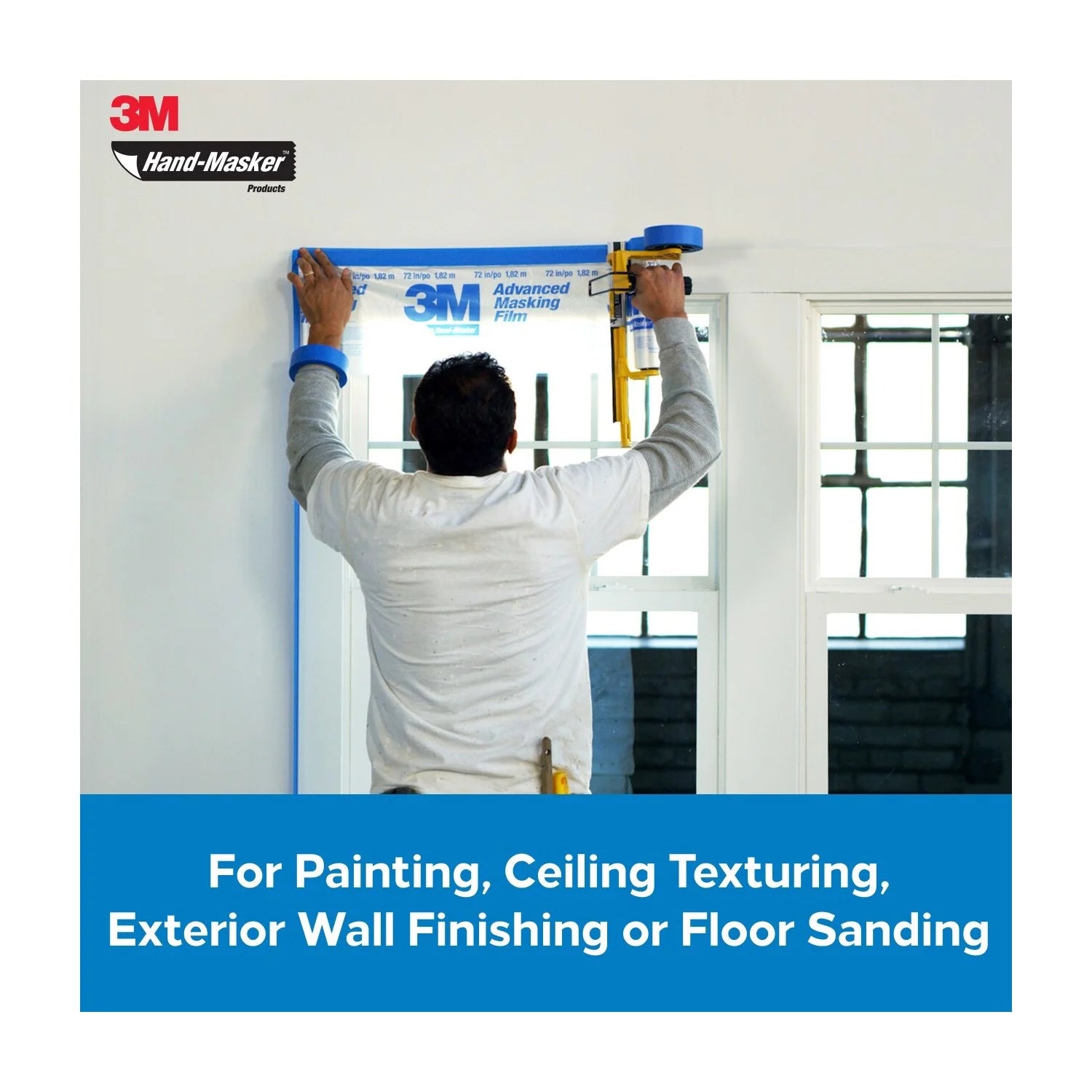 3M Hand-Masker Masking Film & Tape, Job Prep, Paint Supply, M3000-PAK-SC, 1 Kit