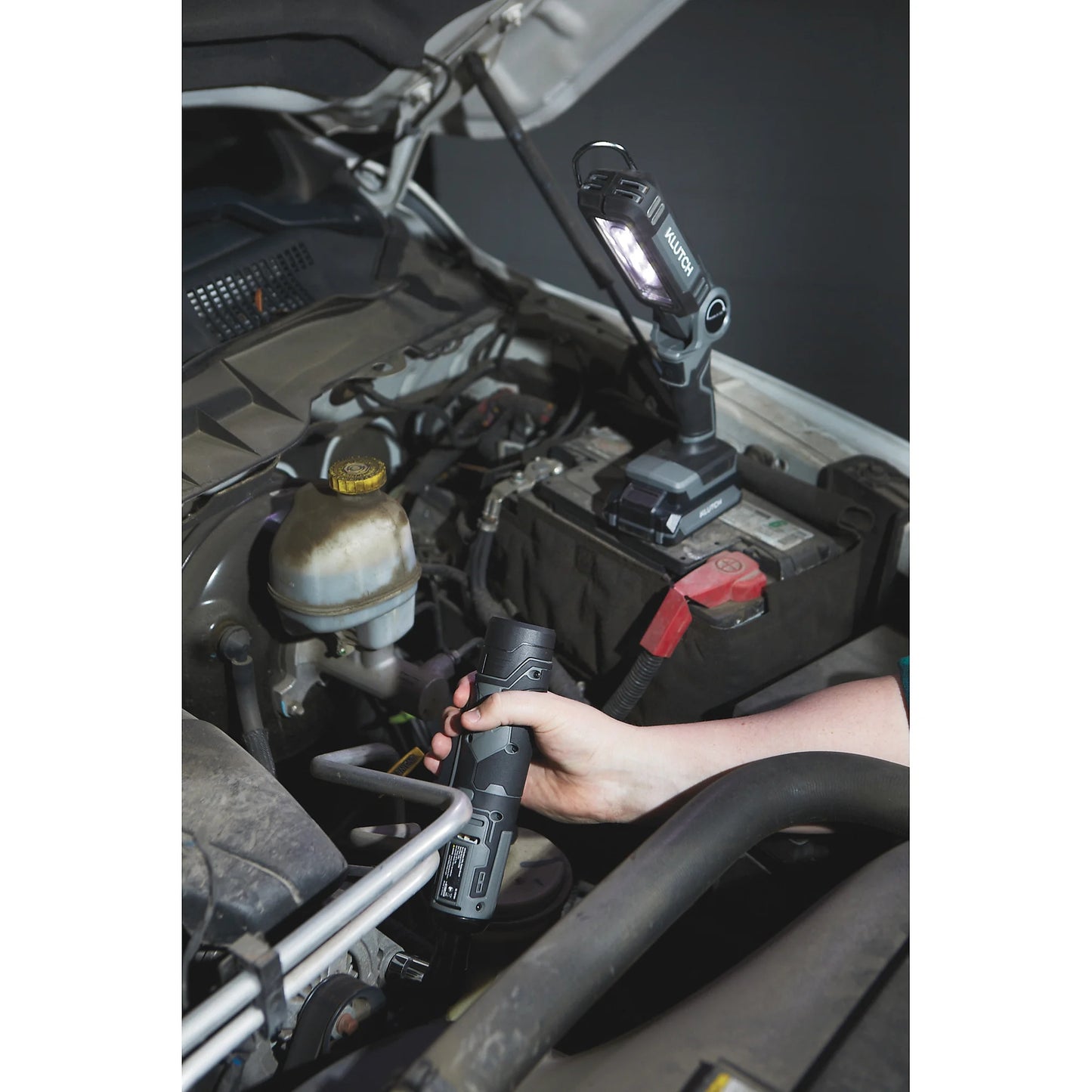 Klutch 3/8in. Ratchet Wrench Kit, 12V, Cordless, Lightweight, Ergonomic, 2.0Ah