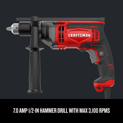 CRAFTSMAN Drill/Driver, 7 Amp, 1/2 inch, Corded (CMED741)