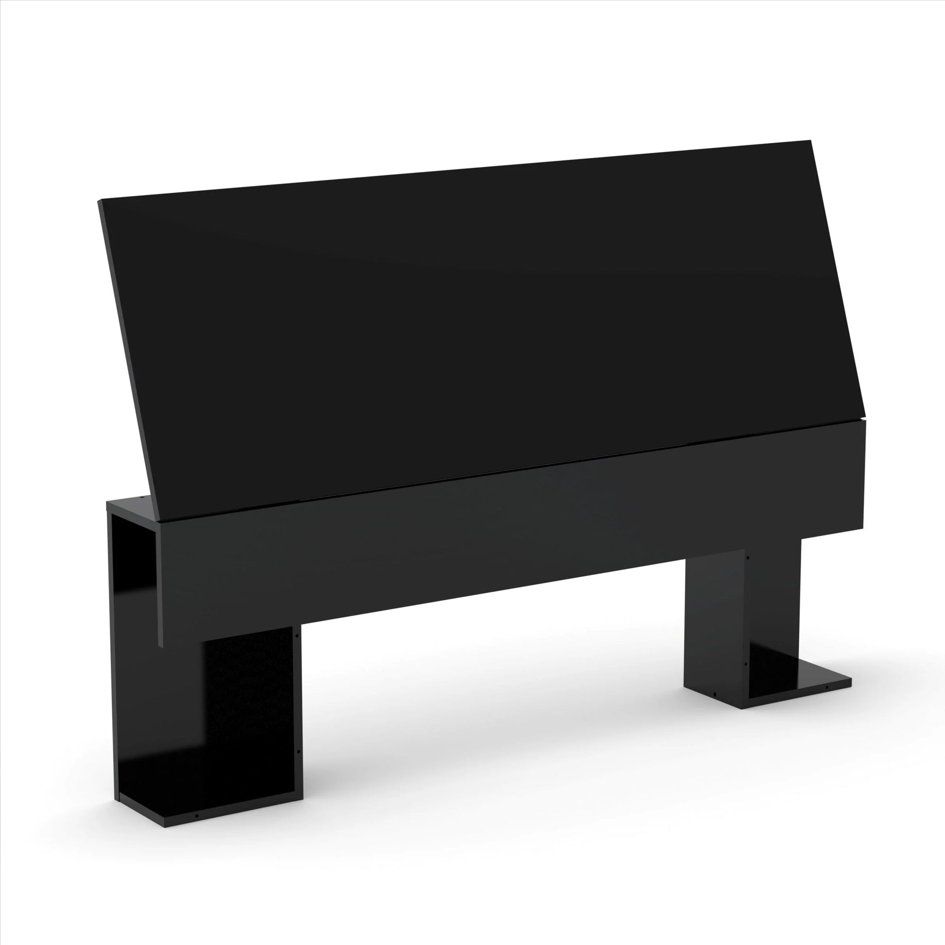 Nexera Corbo Storage Bed with Lateral Storage Headboard, Black