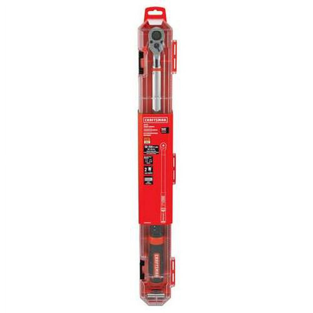 Craftsman Digital Torque Wrench, 1/2 in Drive, 50 to 250 ft-lb, 29.7 in Overall Length
