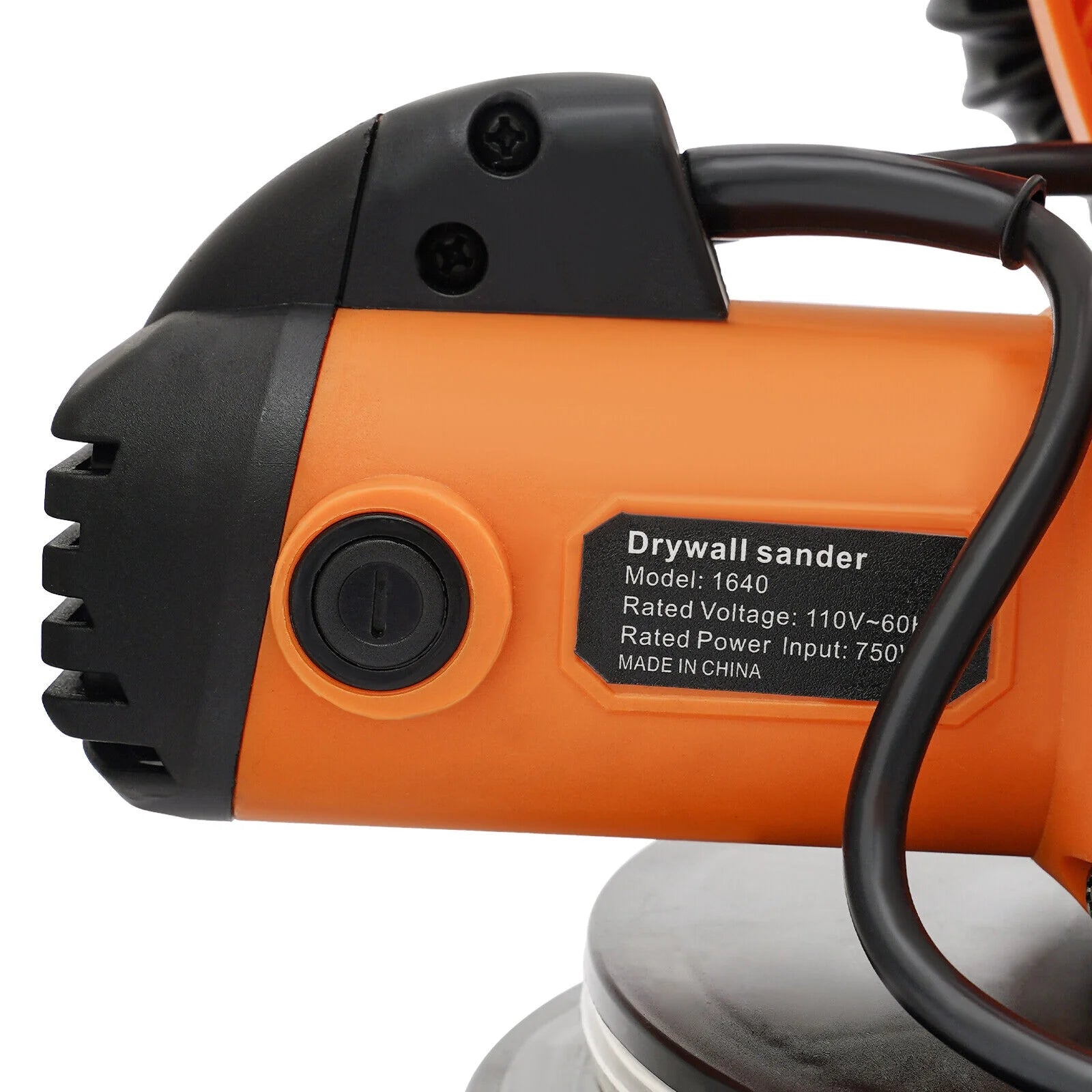 6 Gear Speed Orange Aluminum Alloy Electric Drywall Sander Vacuum with Dust Collection for Electric Ceiling and Wall