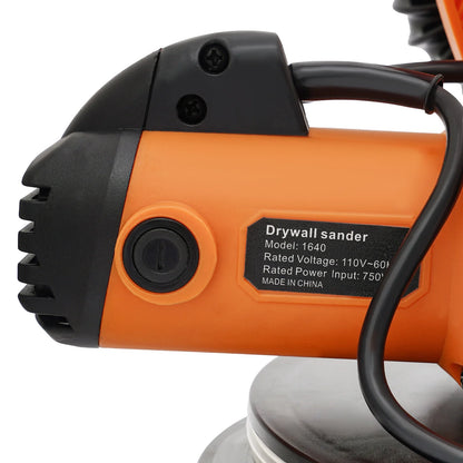 6 Gear Speed Orange Aluminum Alloy Electric Drywall Sander Vacuum with Dust Collection for Electric Ceiling and Wall