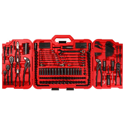 STARWORK TRUE MECHANIC 312-Piece Mechanics Tool Set and Socket Set, ProfessionalPliers Wrench Version SAE/Metric