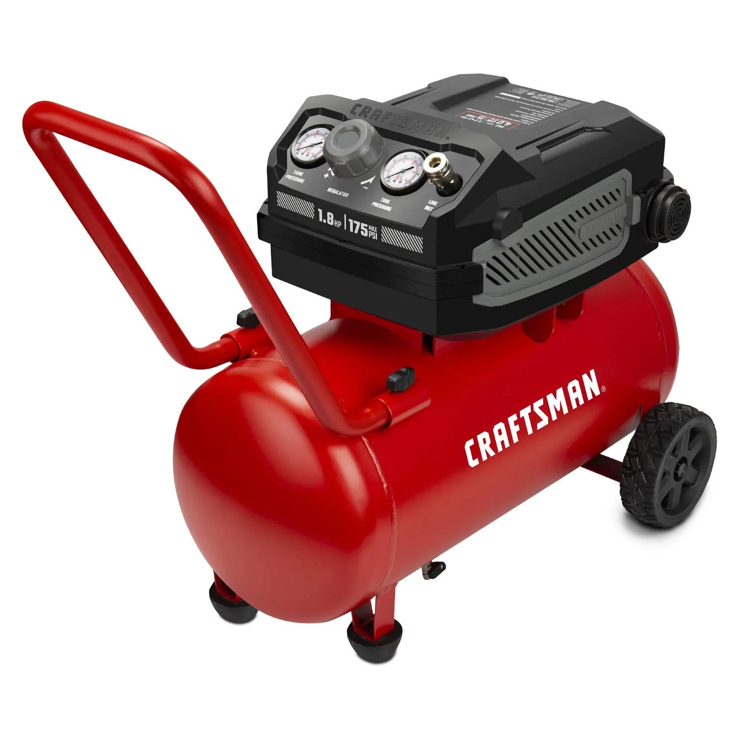 Crafstman CMXECXA0201041 Red 1.8 HP 175 PSI 90 PSI Portable Air Compressor 10 gal