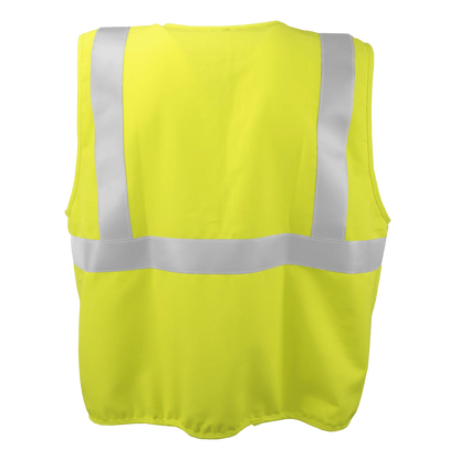 Ironwear 1255 Class 2 Flame-Resistant Safety Vest w/Zipper & Radio Tabs