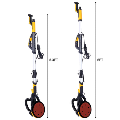 Faitaliicy Drywall Sander Vacuum Dust Collection Wall Sander With Foldable Handle 6.5A 780W Electric Drywall Sander With Variable Speed 900-1800RPM LED Light