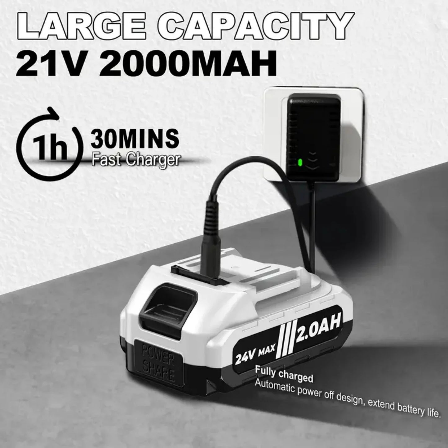 Rvchic 18 Gauge Cordless Brad Nailer,2-in-1 21V Electric Brad Nailer Stapler for Woodworking,Home Improvement,Include 1*2000mAh Battery and 1000pcs Nails