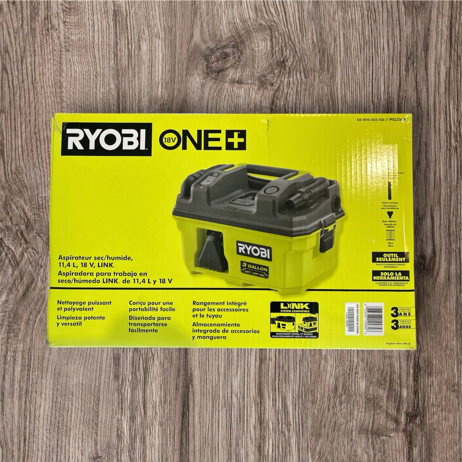 RYOBI ONE+ 18V LINK Cordless 3 Gal. Wet/Dry Vacuum (Tool Only)