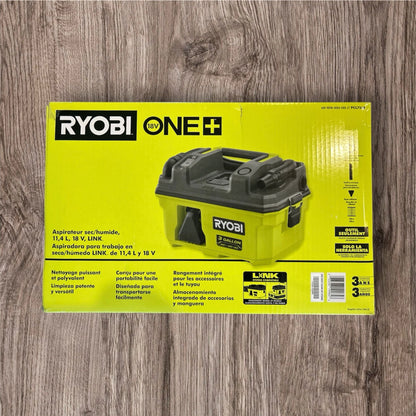 RYOBI ONE+ 18V LINK Cordless 3 Gal. Wet/Dry Vacuum (Tool Only)